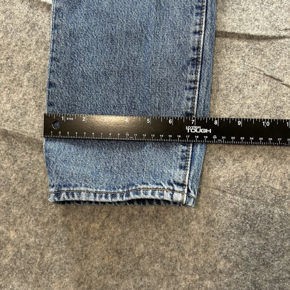 Levis 501 Jeans Men's Button Fly 30x30 Light Blue Stretch Straight Leg - Picture 4 of 9
